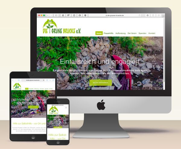 Website des Vereins »Die Grüne Brücke«